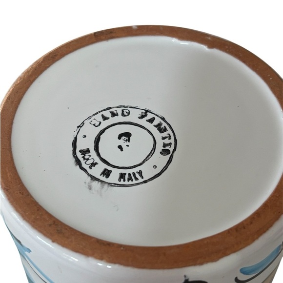 Vtg Handmade Hand Painted Santa Sleigh And Reindeer Coffee Mug Made In Italy - Picture 5 of 5